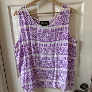 Bob Mackie Wearable Art Silk Tank Top Size XL